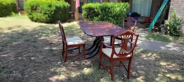 Mahogany table and chairs