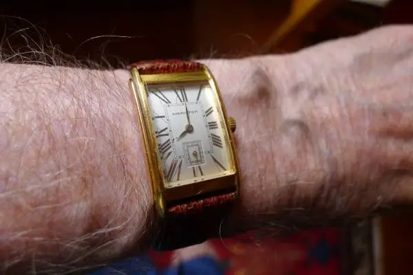 Vintage Hamilton 6160 Ardmore Quartz Gold Plated Lizard Band