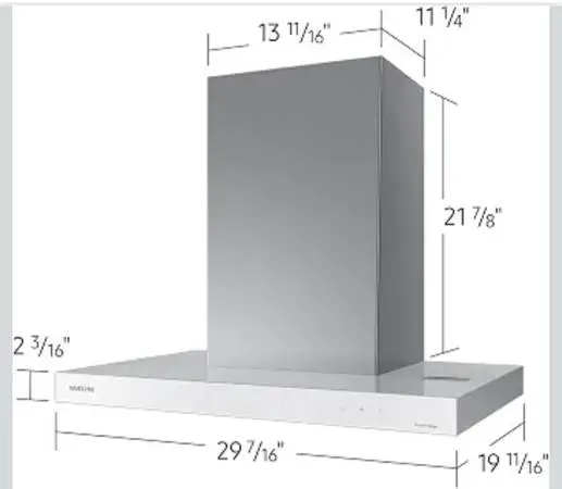 Brand New Samsung 30 Bespoke Smart Wall Mount Range Hood – Clean Whit