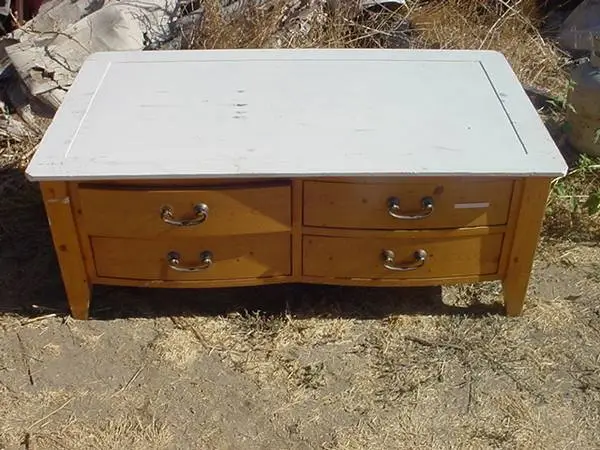 4 drawer pine  coffee table tv stand