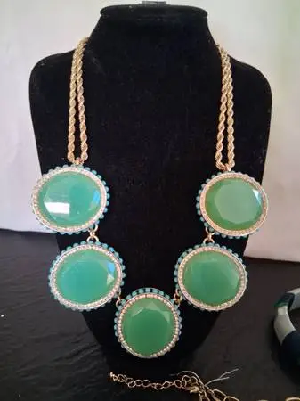 Mint green necklace