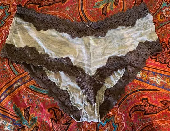 Green and Brown Lace Underwear