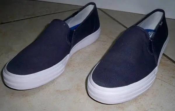 Keds Shoes Womens Size 8.5 Double Decker Canvas Navy Slip On Sneakers