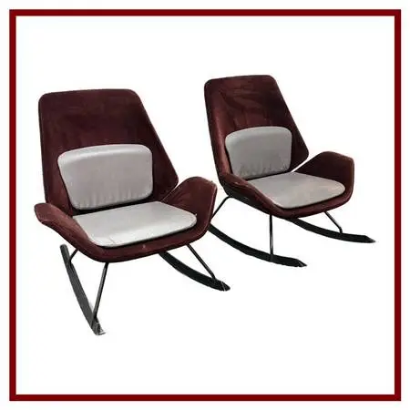 Scott Wilson For Hbf Fulton Rocker Armchairs, Pair