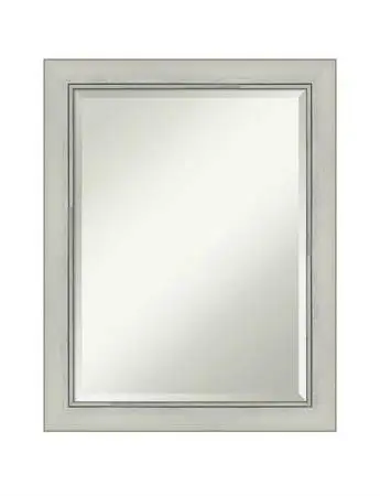 45” x 39” Modern Beveled Wall Mirror with Wood Frame – Excellent Condition