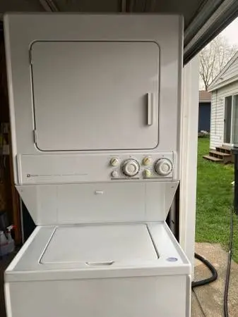 Stacked washer and dryer