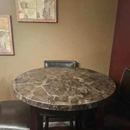 4 PIECE MARBLE PUB KITCHEN SET