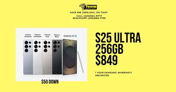 SAMSUNG GALAXY S25 ULTRA 256GB - BRAND NEW CONDITION! 📱 Twister Wirel
