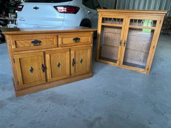 Solid Wood Two Piece Hutch