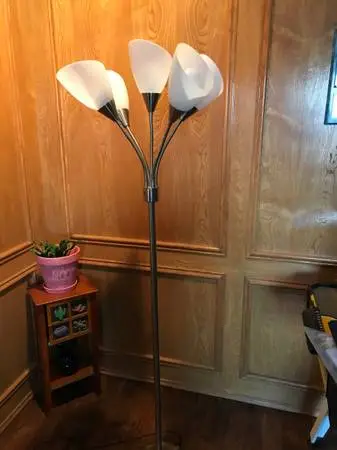 5 Light Adjustable Arm Floor Lamp