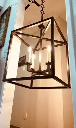 Lamp Ceiling Pendent Light Farmhouse Chandelier Steel Metal