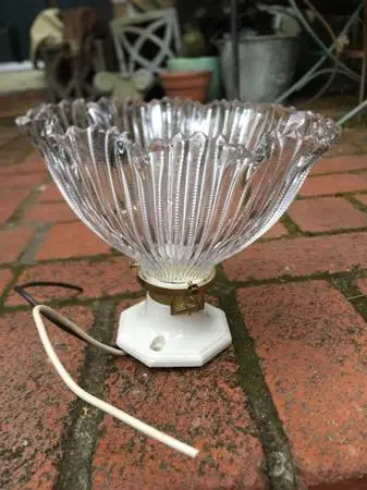 Genuine 1910-20s Large Paulding Holophane Ceiling Light Fixture/pe