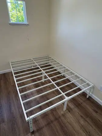 Full-Size 14’’ Metal Platform Bed Frame – White (2 Available)