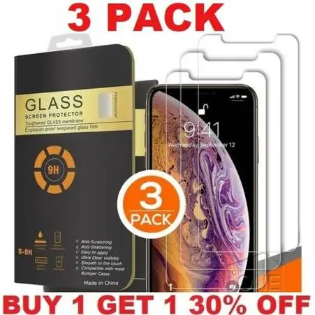 Tempered GLASS Screen Protector For iphone SE (3 pack) *** NEW ***