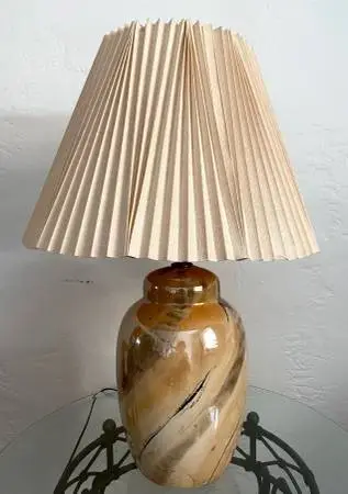 Vintage Faux Marble Ceramic Table Lamp