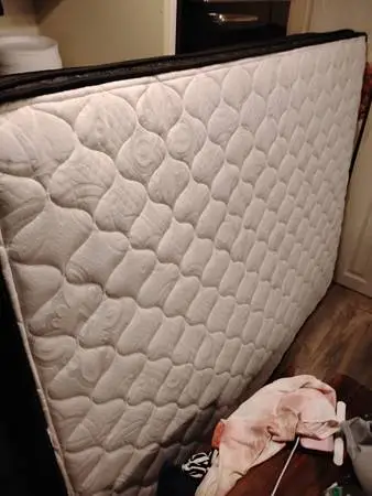 For sale full size bed frame with pillows