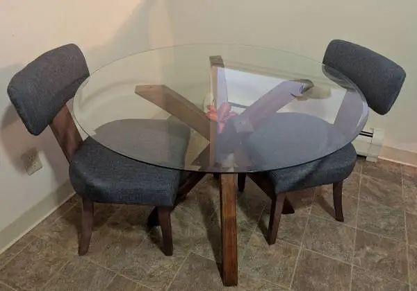 Glass/Wood Dining Set