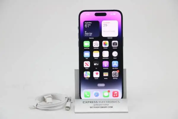 EXCELLENT - Apple iPhone 14 Pro Max 1TB Purple 100%BH FACTORY UNLOCKED