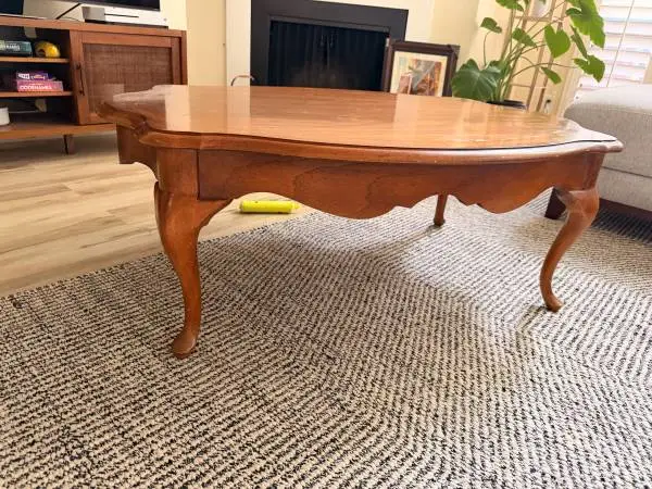 Vintage French Provincial Scalloped Coffee Table