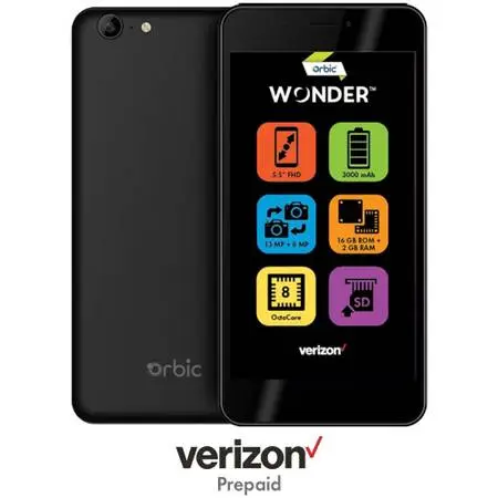 Verizon Wireless Orbic Wonder 5.5 FHD Display 16GB Prepaid Smartphone