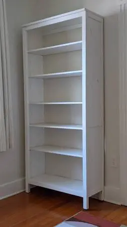 IKEA six shelf white bookshelf $50
