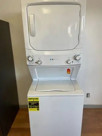 GE stackable washer gas dryer