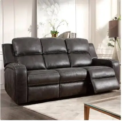 Near New Matteus Power Reclining Sofa with Center Table, USB & Cup Hol
