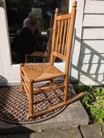 Antique Rocking Chair with Acorn Finials porch rocker