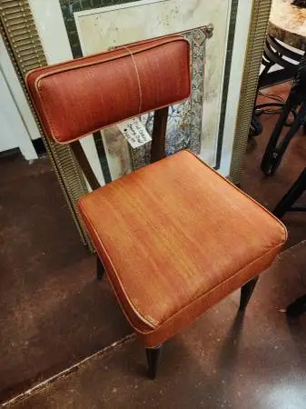 Mid Century Burnt Orange Sewing Chair-NOW