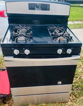 Gas Stove by Amana - Black/Stainless