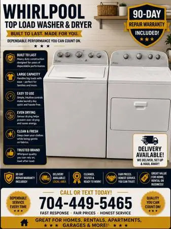 WHIRLPOOL WASHER DRYER SET