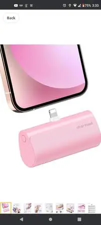Powerbank Charmast model 5000 pink! Brand new in the box condition!