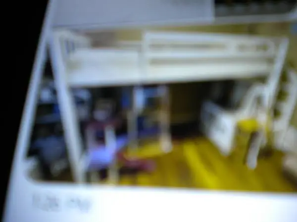 Twin loft bed wood white never used like new