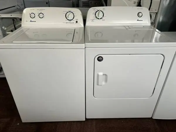 Amana Washer and Dryer Set Side by Side