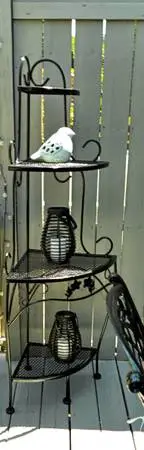 Vintage Wrought Iron Corner Shelf