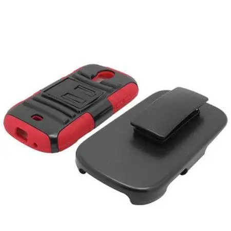 NEW Galaxy Light Hybrid Combo Holster KICKSTAND Rubber Case Cover Clip