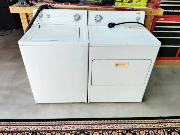 Washer and dryer 299.00 with your broken one...