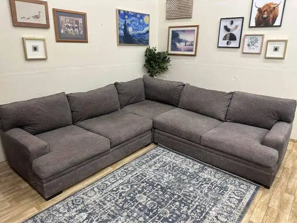 Oversized Upscale Sectional - Feather Stuffed - LIKE NEW!
