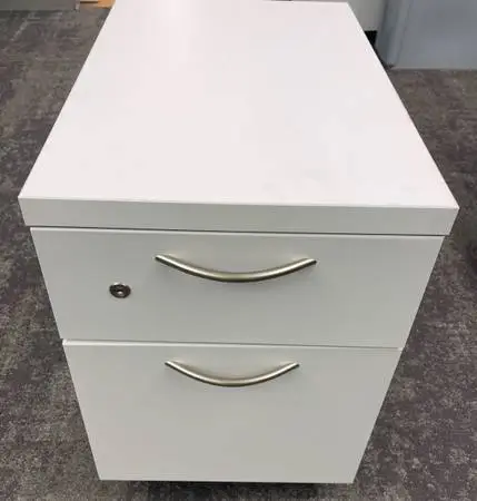 4 Steelcase Office Furniture White Mobile Locking File Cabinet New$419