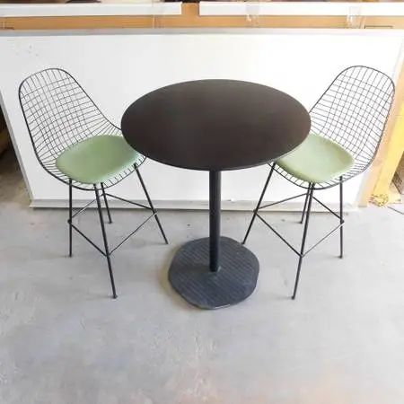 Herman Miller Eames Wire Stools w/ TON Heaxagon Bar Height Table 31.5