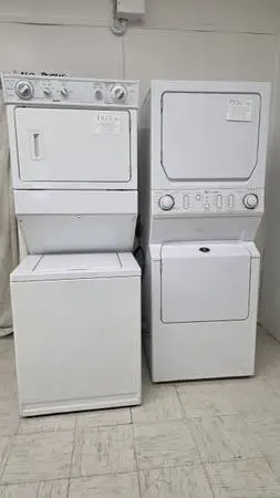 27 Stacked Laundry Centers, Gas & Electric