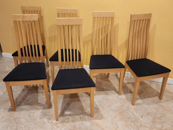 SET OF 6, MINT CONDITION ITALIAN (CALLIGARIS) DINING ROOM CHAIRS