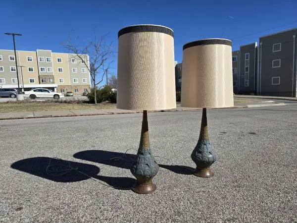 Mid Century Vintage Ceramic Lamp Set