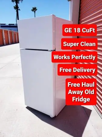 Free Delivery Super Clean Works Perfectly Top Freezer Refrigerator GE