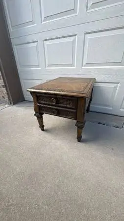 VINTAGE MCM 70s MERSMAN END TABLE W/DRAWER #81-22