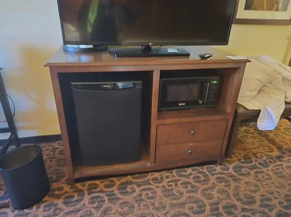 Dark Solid Wood, Appliance Cabinet