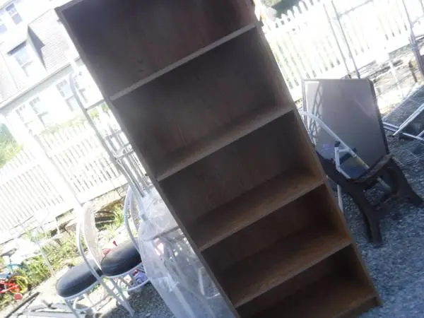 Tall Modern Bookshelf with 5 Shelves
