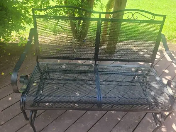 VINTAGE WROUGHT IRON GLIDER