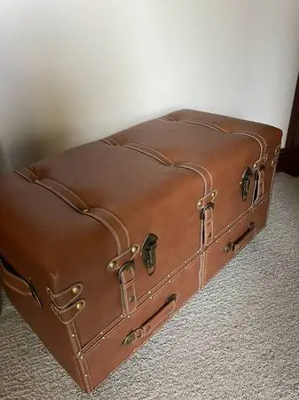 beautiful Vintage Storage Ottoman Bench