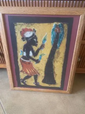 Batik African Art Framed